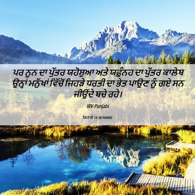 Picture 06 - ਗਿਣਤੀ 14:38 PANIRV - ਪਰ ਨੂਨ ਦਾ ਪੁੱਤਰ - Bible Verse Picture