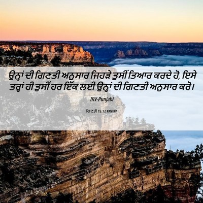 Picture 06 - ਗਿਣਤੀ 15:12 PANIRV - ਉਨ੍ਹਾਂ ਦੀ ਗਿਣਤੀ - Bible Verse Picture