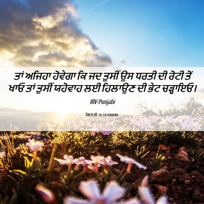 Picture 06 - ਗਿਣਤੀ 15:19 PANIRV - ਤਾਂ ਅਜਿਹਾ ਹੋਵੇਗਾ - Bible Verse Picture