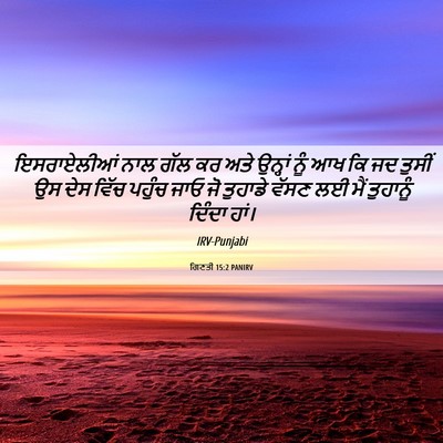 Picture 06 - ਗਿਣਤੀ 15:2 PANIRV - ਇਸਰਾਏਲੀਆਂ ਨਾਲ ਗੱਲ - Bible Verse Picture