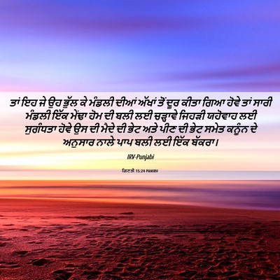 Picture 06 - ਗਿਣਤੀ 15:24 PANIRV - ਤਾਂ ਇਹ ਜੇ ਉਹ ਭੁੱਲ - Bible Verse Picture