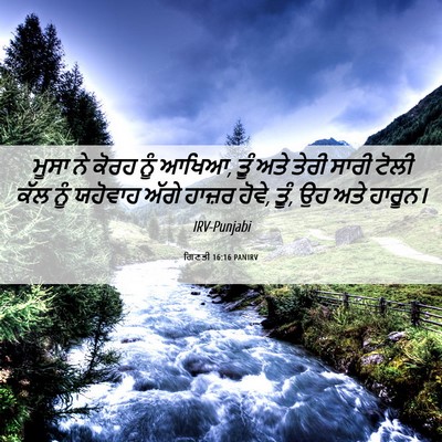 Picture 06 - ਗਿਣਤੀ 16:16 PANIRV - ਮੂਸਾ ਨੇ ਕੋਰਹ ਨੂੰ - Bible Verse Picture