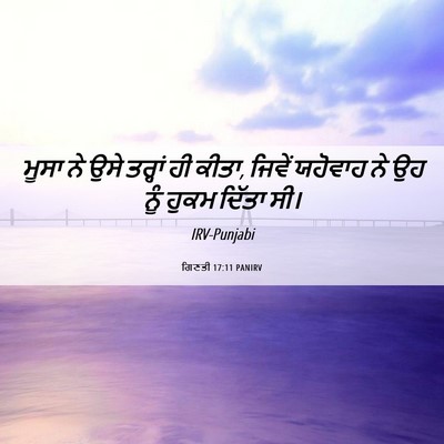 Picture 06 - ਗਿਣਤੀ 17:11 PANIRV - ਮੂਸਾ ਨੇ ਉਸੇ ਤਰ੍ਹਾਂ - Bible Verse Picture