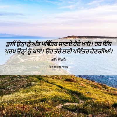 Picture 06 - ਗਿਣਤੀ 18:10 PANIRV - ਤੁਸੀਂ ਉਨ੍ਹਾਂ ਨੂੰ - Bible Verse Picture