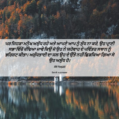 Picture 06 - ਗਿਣਤੀ 19:20 PANIRV - ਪਰ ਜਿਹੜਾ ਮਨੁੱਖ - Bible Verse Picture