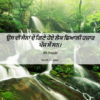 Picture 06 - ਗਿਣਤੀ 2:11 PANIRV - ਉਸ ਦੀ ਸੈਨਾਂ ਦੇ ਗਿਣੇ - Bible Verse Picture