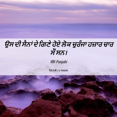 Picture 06 - ਗਿਣਤੀ 2:6 PANIRV - ਉਸ ਦੀ ਸੈਨਾਂ ਦੇ ਗਿਣੇ - Bible Verse Picture
