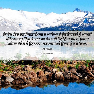 Picture 06 - ਗਿਣਤੀ 22:11 PANIRV - ਕਿ ਵੇਖੋ, ਇਹ ਦਲ - Bible Verse Picture