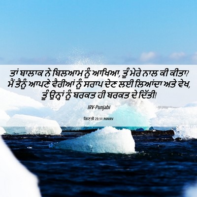 Picture 06 - ਗਿਣਤੀ 23:11 PANIRV - ਤਾਂ ਬਾਲਾਕ ਨੇ ਬਿਲਆਮ - Bible Verse Picture