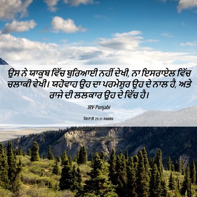 Picture 06 - ਗਿਣਤੀ 23:21 PANIRV - ਉਸ ਨੇ ਯਾਕੂਬ ਵਿੱਚ - Bible Verse Picture