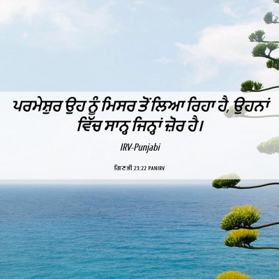 Picture 06 - ਗਿਣਤੀ 23:22 PANIRV - ਪਰਮੇਸ਼ੁਰ ਉਹ ਨੂੰ - Bible Verse Picture