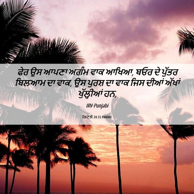 Picture 06 - ਗਿਣਤੀ 24:15 PANIRV - ਫੇਰ ਉਸ ਆਪਣਾ ਅਗੰਮ - Bible Verse Picture
