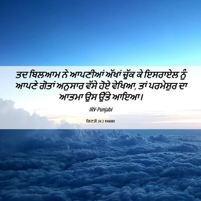 Picture 06 - ਗਿਣਤੀ 24:2 PANIRV - ਤਦ ਬਿਲਆਮ ਨੇ ਆਪਣੀਆਂ - Bible Verse Picture