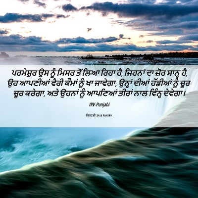 Picture 06 - ਗਿਣਤੀ 24:8 PANIRV - ਪਰਮੇਸ਼ੁਰ ਉਸ ਨੂੰ - Bible Verse Picture