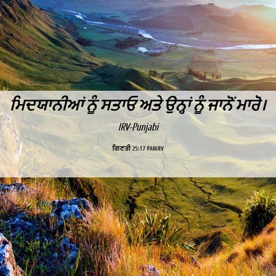 Picture 06 - ਗਿਣਤੀ 25:17 PANIRV - ਮਿਦਯਾਨੀਆਂ ਨੂੰ - Bible Verse Picture