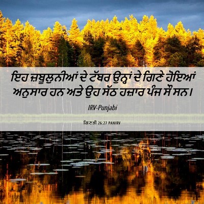 Picture 06 - ਗਿਣਤੀ 26:27 PANIRV - ਇਹ ਜ਼ਬੂਲੁਨੀਆਂ ਦੇ - Bible Verse Picture