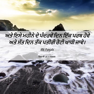 Picture 06 - ਗਿਣਤੀ 28:17 PANIRV - ਅਤੇ ਇਸੇ ਮਹੀਨੇ ਦੇ - Bible Verse Picture