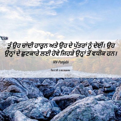 Picture 06 - ਗਿਣਤੀ 3:48 PANIRV - ਤੂੰ ਉਹ ਚਾਂਦੀ ਹਾਰੂਨ - Bible Verse Picture