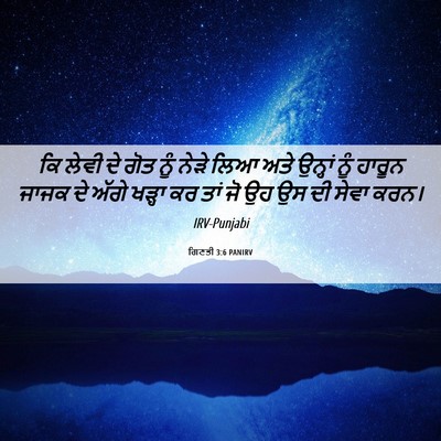 Picture 06 - ਗਿਣਤੀ 3:6 PANIRV - ਕਿ ਲੇਵੀ ਦੇ ਗੋਤ ਨੂੰ - Bible Verse Picture