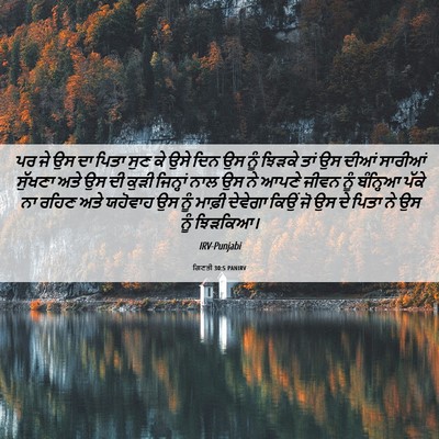 Picture 06 - ਗਿਣਤੀ 30:5 PANIRV - ਪਰ ਜੇ ਉਸ ਦਾ ਪਿਤਾ - Bible Verse Picture