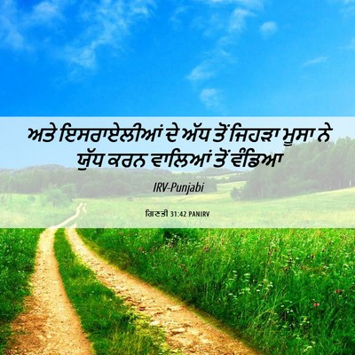 Picture 06 - ਗਿਣਤੀ 31:42 PANIRV - ਅਤੇ ਇਸਰਾਏਲੀਆਂ ਦੇ - Bible Verse Picture
