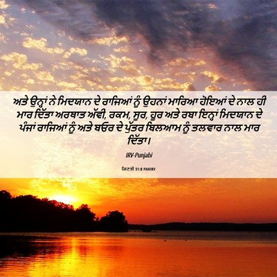 Picture 06 - ਗਿਣਤੀ 31:8 PANIRV - ਅਤੇ ਉਨ੍ਹਾਂ ਨੇ - Bible Verse Picture