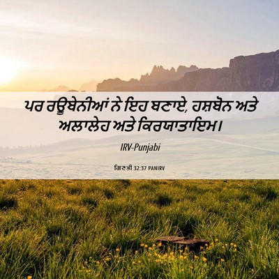 Picture 06 - ਗਿਣਤੀ 32:37 PANIRV - ਪਰ ਰਊਬੇਨੀਆਂ ਨੇ ਇਹ - Bible Verse Picture