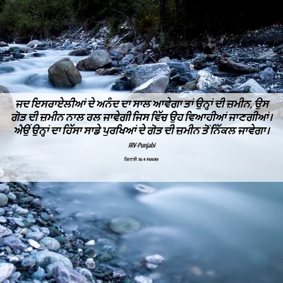 Picture 06 - ਗਿਣਤੀ 36:4 PANIRV - ਜਦ ਇਸਰਾਏਲੀਆਂ ਦੇ - Bible Verse Picture