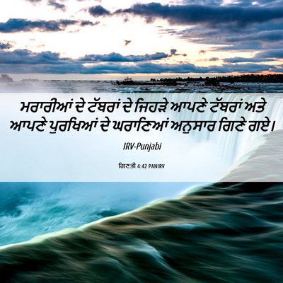 Picture 06 - ਗਿਣਤੀ 4:42 PANIRV - ਮਰਾਰੀਆਂ ਦੇ ਟੱਬਰਾਂ - Bible Verse Picture