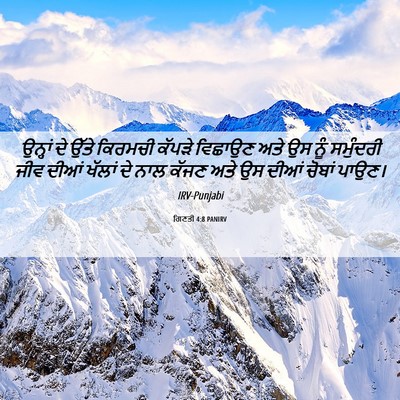 Picture 06 - ਗਿਣਤੀ 4:8 PANIRV - ਉਨ੍ਹਾਂ ਦੇ ਉੱਤੇ - Bible Verse Picture