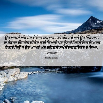 Picture 06 - ਗਿਣਤੀ 6:12 PANIRV - ਉਹ ਆਪਣੇ ਅੱਡ ਹੋਣ ਦੇ - Bible Verse Picture