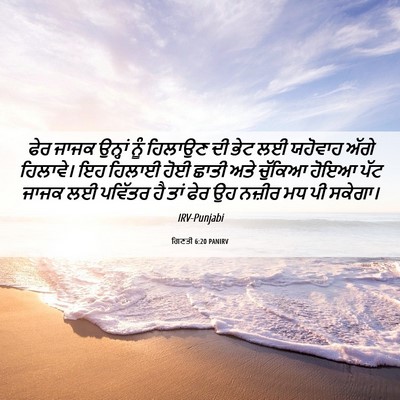 Picture 06 - ਗਿਣਤੀ 6:20 PANIRV - ਫੇਰ ਜਾਜਕ ਉਨ੍ਹਾਂ - Bible Verse Picture