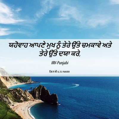 Picture 06 - ਗਿਣਤੀ 6:25 PANIRV - ਯਹੋਵਾਹ ਆਪਣੇ ਮੁਖ - Bible Verse Picture