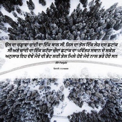 Picture 06 - ਗਿਣਤੀ 7:13 PANIRV - ਉਸ ਦਾ ਚੜ੍ਹਾਵਾ - Bible Verse Picture