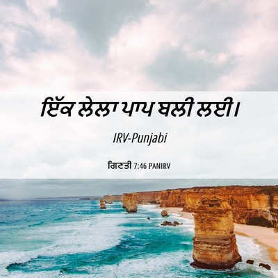 Picture 06 - ਗਿਣਤੀ 7:46 PANIRV - ਇੱਕ ਲੇਲਾ ਪਾਪ ਬਲੀ - Bible Verse Picture