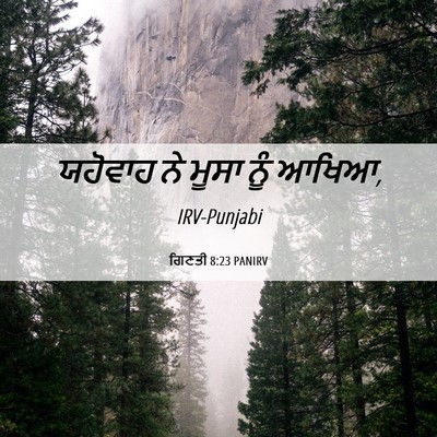 Picture 06 - ਗਿਣਤੀ 8:23 PANIRV - ਯਹੋਵਾਹ ਨੇ ਮੂਸਾ ਨੂੰ - Bible Verse Picture