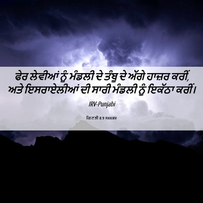 Picture 06 - ਗਿਣਤੀ 8:9 PANIRV - ਫੇਰ ਲੇਵੀਆਂ ਨੂੰ - Bible Verse Picture
