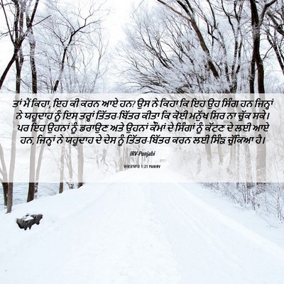 Picture 06 - ਜ਼ਕਰਯਾਹ 1:21 PANIRV - ਤਾਂ ਮੈਂ ਕਿਹਾ, ਇਹ ਕੀ - Bible Verse Picture