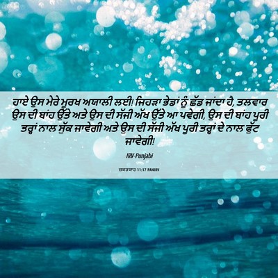 Picture 06 - ਜ਼ਕਰਯਾਹ 11:17 PANIRV - ਹਾਏ ਉਸ ਮੇਰੇ ਮੂਰਖ - Bible Verse Picture