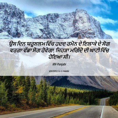 Picture 06 - ਜ਼ਕਰਯਾਹ 12:11 PANIRV - ਉਸ ਦਿਨ ਯਰੂਸ਼ਲਮ - Bible Verse Picture