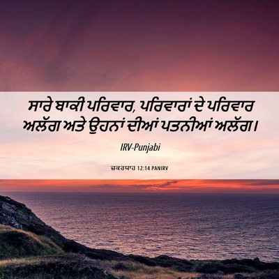 Picture 06 - ਜ਼ਕਰਯਾਹ 12:14 PANIRV - ਸਾਰੇ ਬਾਕੀ ਪਰਿਵਾਰ, - Bible Verse Picture