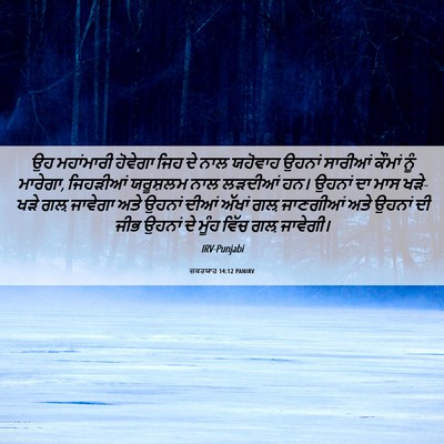 Picture 06 - ਜ਼ਕਰਯਾਹ 14:12 PANIRV - ਉਹ ਮਹਾਂਮਾਰੀ - Bible Verse Picture