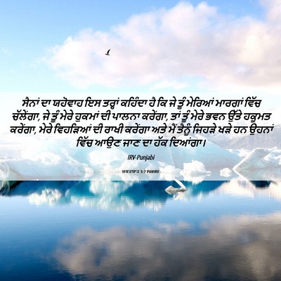 Picture 06 - ਜ਼ਕਰਯਾਹ 3:7 PANIRV - ਸੈਨਾਂ ਦਾ ਯਹੋਵਾਹ ਇਸ - Bible Verse Picture