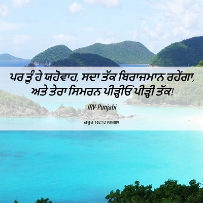 Picture 06 - ਜ਼ਬੂਰ 102:12 PANIRV - ਪਰ ਤੂੰ ਹੇ ਯਹੋਵਾਹ, - Bible Verse Picture
