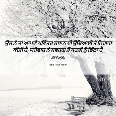 Picture 06 - ਜ਼ਬੂਰ 102:19 PANIRV - ਉਸ ਨੇ ਤਾਂ ਆਪਣੇ - Bible Verse Picture