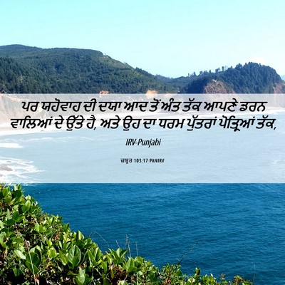 Picture 06 - ਜ਼ਬੂਰ 103:17 PANIRV - ਪਰ ਯਹੋਵਾਹ ਦੀ ਦਯਾ ਆਦ - Bible Verse Picture