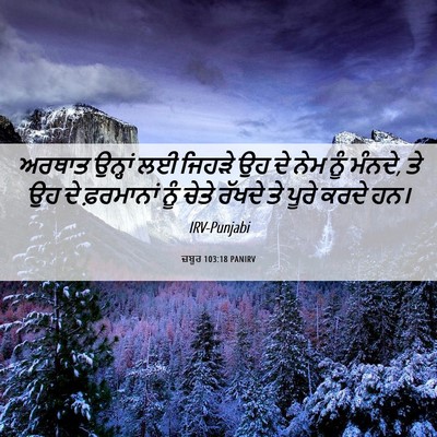 Picture 06 - ਜ਼ਬੂਰ 103:18 PANIRV - ਅਰਥਾਤ ਉਨ੍ਹਾਂ ਲਈ - Bible Verse Picture