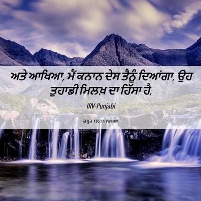Picture 06 - ਜ਼ਬੂਰ 105:11 PANIRV - ਅਤੇ ਆਖਿਆ, ਮੈਂ ਕਨਾਨ - Bible Verse Picture