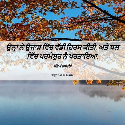 Picture 06 - ਜ਼ਬੂਰ 106:14 PANIRV - ਉਨ੍ਹਾਂ ਨੇ ਉਜਾੜ - Bible Verse Picture
