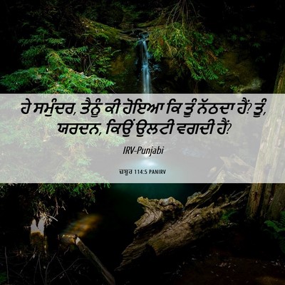Picture 06 - ਜ਼ਬੂਰ 114:5 PANIRV - ਹੇ ਸਮੁੰਦਰ, ਤੈਨੂੰ ਕੀ - Bible Verse Picture